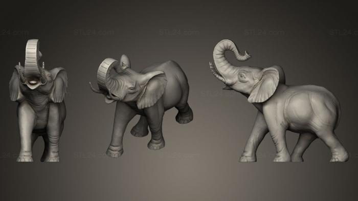 Animal figurines (Elephant Statue_2, STKJ_0266) 3D models for cnc